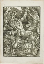 Herkules und die Riesen, aus Szenen aus dem Leben des Herkules