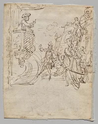 Dessous-Boutique und Gespräch (verso)