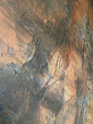 Verwitterte Kupferpatina