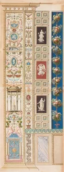 Pilaster Loggia XIII (Verzierung, in deren Mitte ein Tempel der Diana steht)