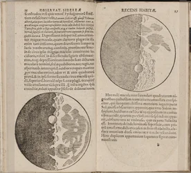 Blatt aus dem Buch Sidereus Nuncius (Sternenbote) von Galileo Galilei, 1610