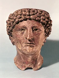 Kopf des Apollo, aus Lillebonne (Bronze)