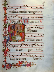 Antiphonar in Note 7, ein Buch mit den Gesängen für die Messe