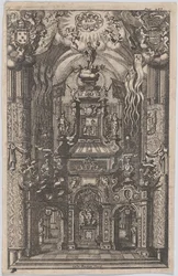 Catafalque für Ferdinand, aus einem unbekannten Buch
