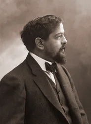 Französischer Komponist (1862-1918) Claude Debussy - Porträt des französischen Komponisten Claude Debussy (1862-1918) 1908 - Foto Nadar
