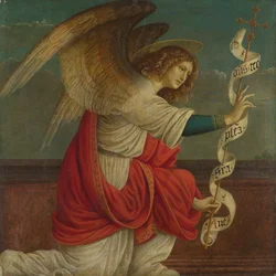Erzengel Gabriel Panel von einem Altarbild: Die Verkündigung, vor 1511