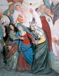 Statuen heiliger Frauen, die Christus folgen (Detail)