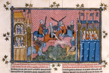Szene aus dem Roman von Lancelot vom See