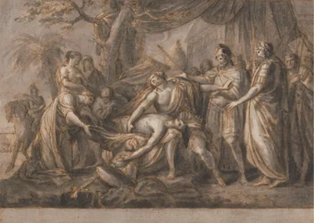 Achilles beklagt den Tod von Patroklos