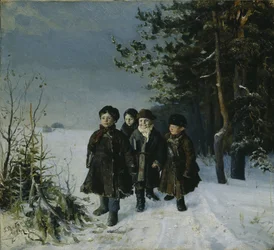 Rückkehr von der Schule, 1884