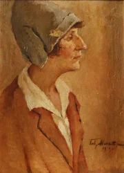 Porträt der Dichterin Anna Achmatowa 1889-1966, 1929