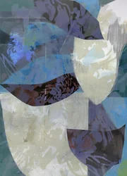 Geschichtete Indigo-Formen