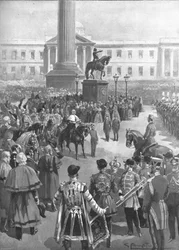 Das Ende des Krimkrieges: Die Verkündung des Friedens am Charing Cross, April 1856