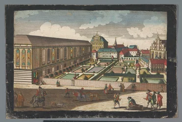 Ansicht des Königspalastes und des Kapuzinerklosters in Breslau