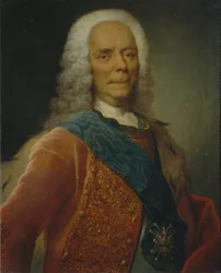 Porträt von Prinz Vasili Vladimirovich Dolgorukov, vor 1746