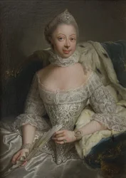 Porträt von Prinzessin Charlotte von Mecklenburg-Strelitz (1744-1818), Königin von Großbritannien, von Georg David Matthieu
