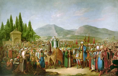 Emir Bechir Shihab II., Herrscher des Libanon, huldigt Ibrahim Pascha vor St. Jean d