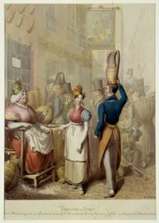Tableau de Paris: Rue Montorgueil und Café-Restaurant 