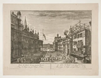 Die Straße Saint Bassi und ihr Tempel in Venedig
