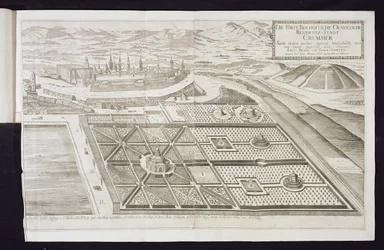 Die neuen Gärten in Kremsier, die Residenz des Fürstbischofs, veröffentlicht ca. 1700