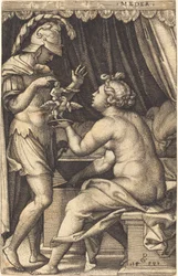 Medea gibt Jason die Penaten zurück