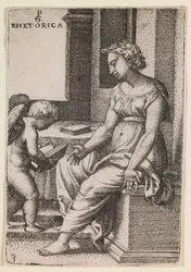 Rhetorik, aus der Serie "Die freien Künste", ca. 1541
