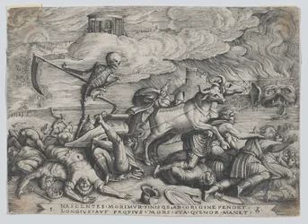 Der Triumph des Todes über die Zeit, aus Der Triumph von Petrarca