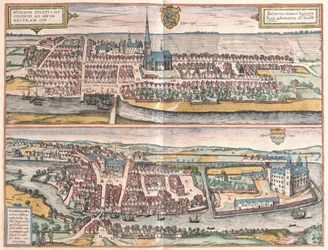 Husum, Deutschland, Illustration aus Civitates Orbis Terrarum