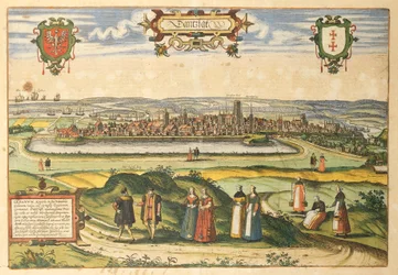 Danzig aus Civitates Orbis Terrarum von Georg Braun