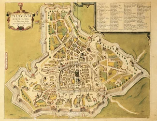 Karte von Padua aus Civitates Orbis Terrarum von Georg Braun