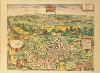 Karte von Verona aus Civitates Orbis Terrarum von Georg Braun