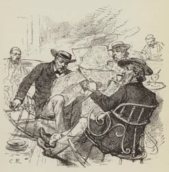 Zeitungen lesen, Schaukelstühle