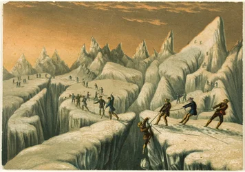 Der Glacier du Taconnaz, aus „Die Besteigung des Mont Blanc“
