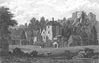 Carisbrooke Castle, Newport, Isle of Wight, frühes 19. Jahrhundert