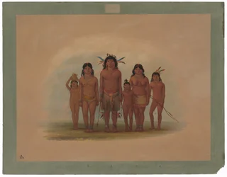 Eine Connibo-Indianerfamilie