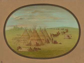 Ein kleines Sioux-Dorf, 1861-1869.