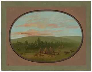 Ein Sioux-Dorf