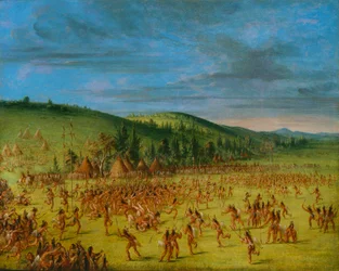 Ballspiel der Choctaw - Ball oben