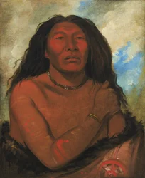 Duhk-gits-o-ó-see, Roter Bär, ein angesehener Krieger, 1832