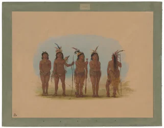 Fünf Kariben-Indianer