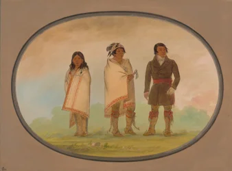 Oneida-Häuptling, seine Schwester und ein Missionar, 1861-1869