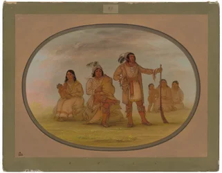 Osceola und vier Seminolen-Indianer
