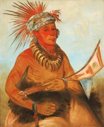 Pah-ta-cóo-chee, Schießende Zeder, ein Tapferer, 1832