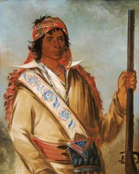 Steeh-tcha-kó-me-co, Großer König genannt Ben Perryman, ein Häuptling, 1834