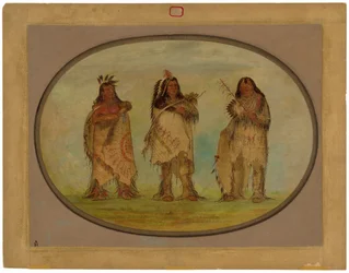Drei angesehene Krieger des Sioux-Stammes