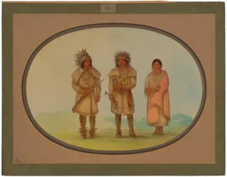 Drei Peoria-Indianer