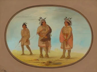 Zwei Weeah-Krieger und eine Frau, 1861-1869