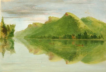 Blick auf den oberen Mississippi, Schöne Prärieklippen
