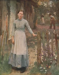 Das Mädchen am Tor, 1889, um 1930