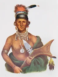 Appanoose, ein Sauk-Häuptling, 1837, Illustration aus 